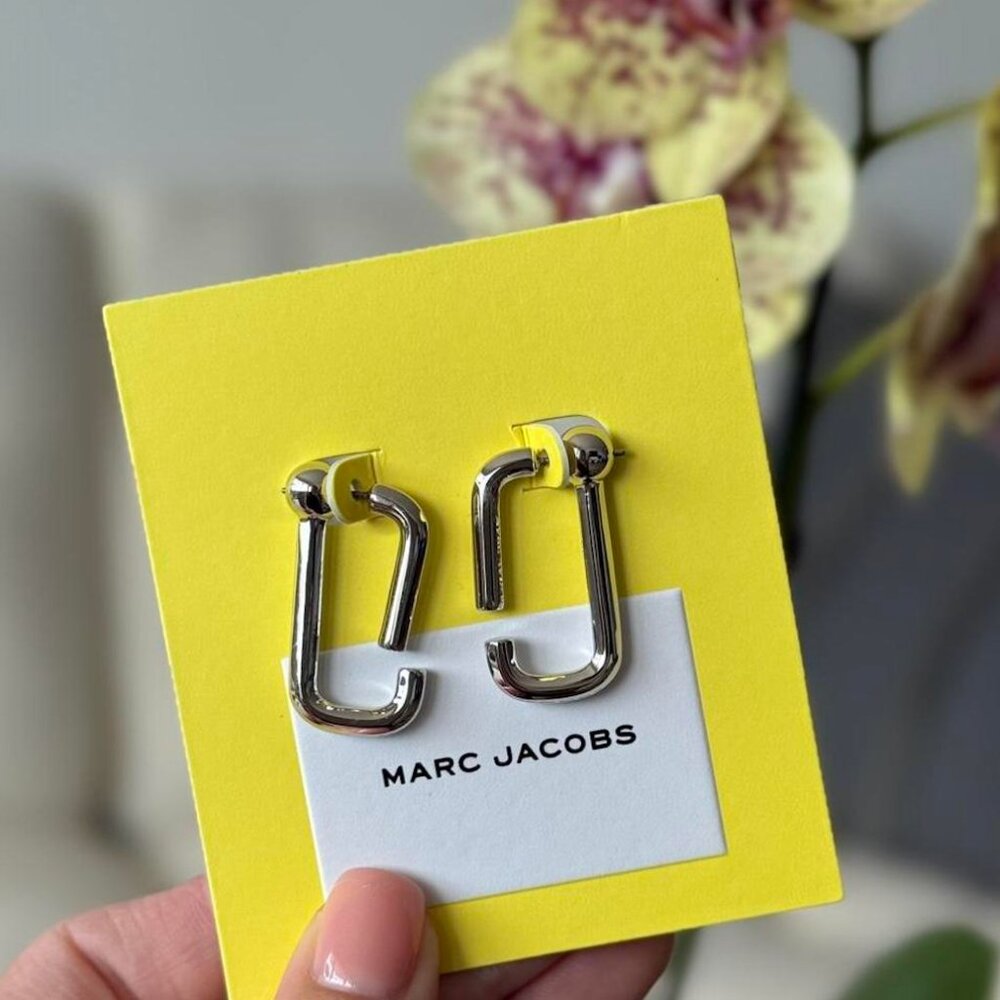 Marc Jacobs The J Marc Hoops Earrings in Silver